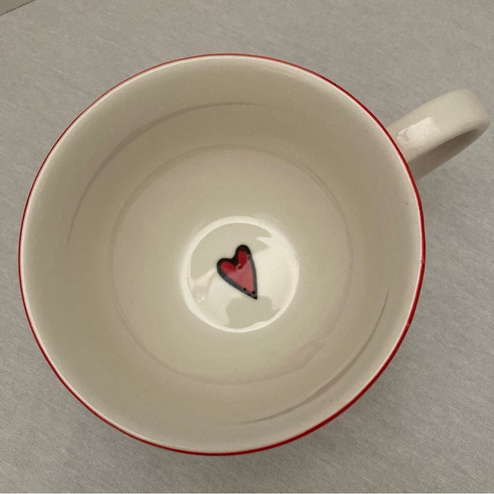 Brighton Lips & Lipstick Pedestal Coffee Mug Red Kiss Love Print Cup - Picture 7 of 13